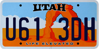 UT license plate U613DH