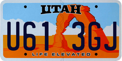 UT license plate U613GJ