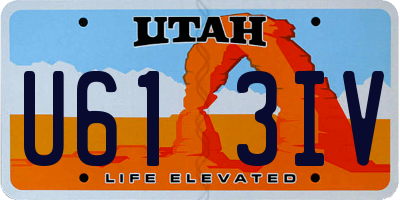 UT license plate U613IV