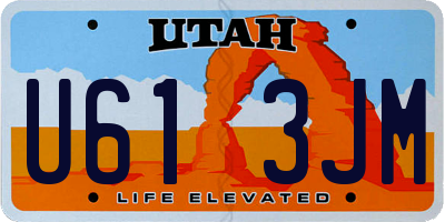 UT license plate U613JM