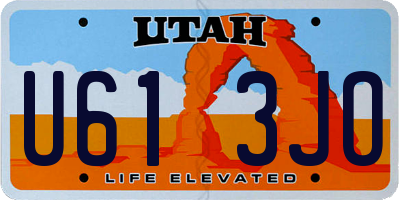 UT license plate U613JO