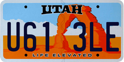 UT license plate U613LE