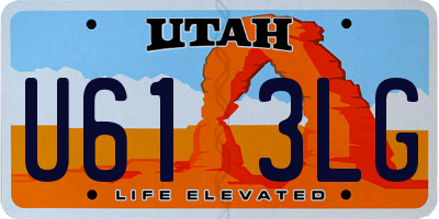 UT license plate U613LG