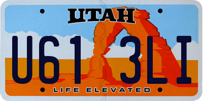 UT license plate U613LI