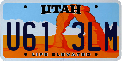 UT license plate U613LM