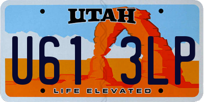 UT license plate U613LP