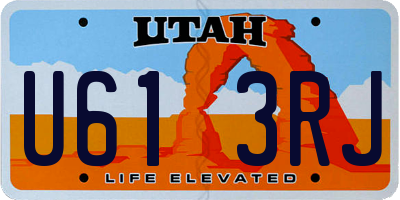 UT license plate U613RJ