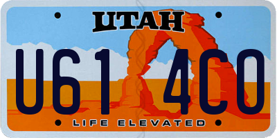 UT license plate U614CO