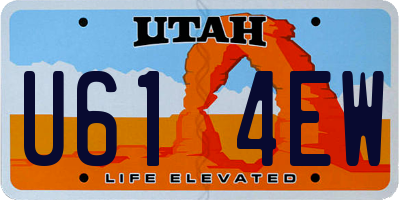 UT license plate U614EW