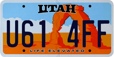 UT license plate U614FF