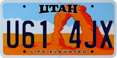UT license plate U614JX