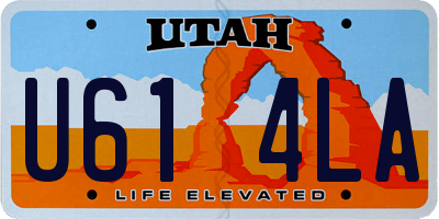 UT license plate U614LA