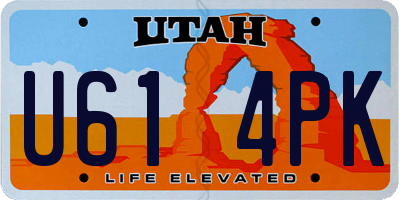 UT license plate U614PK