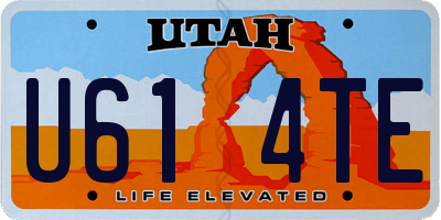 UT license plate U614TE