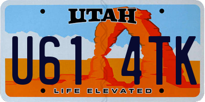 UT license plate U614TK