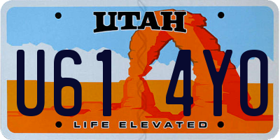 UT license plate U614YO