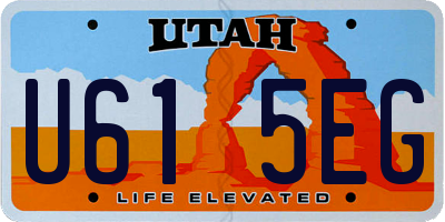 UT license plate U615EG