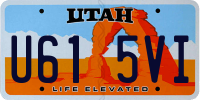 UT license plate U615VI