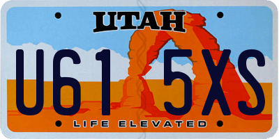 UT license plate U615XS