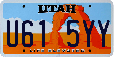 UT license plate U615YY