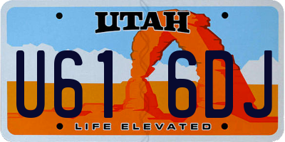 UT license plate U616DJ