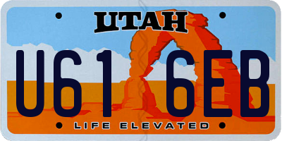 UT license plate U616EB