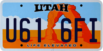 UT license plate U616FI