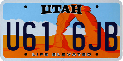 UT license plate U616JB