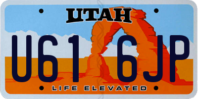 UT license plate U616JP
