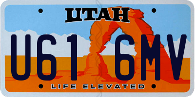 UT license plate U616MV