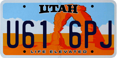 UT license plate U616PJ