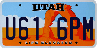 UT license plate U616PM