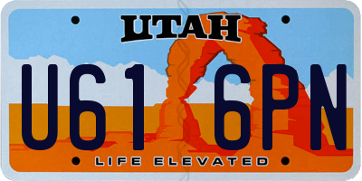 UT license plate U616PN