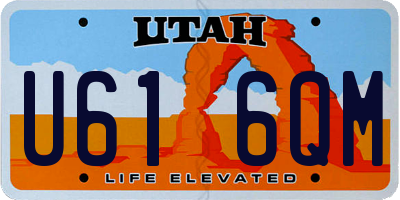 UT license plate U616QM