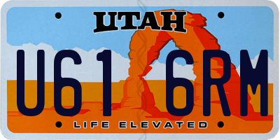 UT license plate U616RM