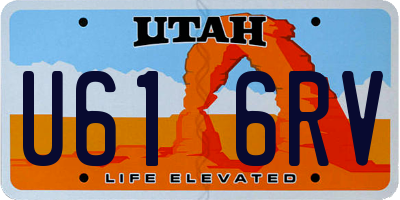 UT license plate U616RV