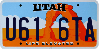 UT license plate U616TA