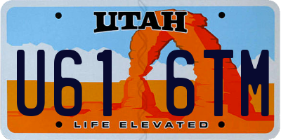 UT license plate U616TM