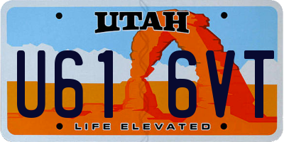 UT license plate U616VT