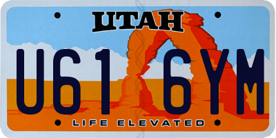 UT license plate U616YM
