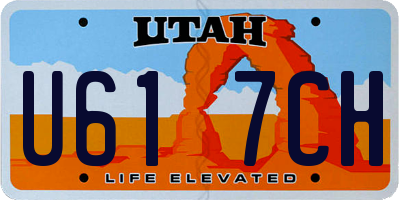 UT license plate U617CH