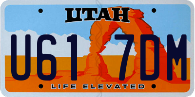 UT license plate U617DM
