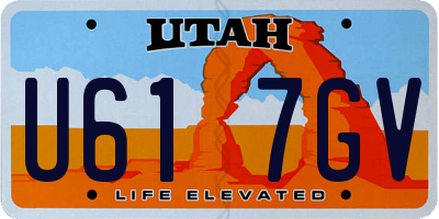 UT license plate U617GV