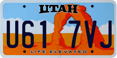 UT license plate U617VJ