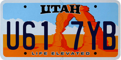UT license plate U617YB