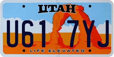 UT license plate U617YJ
