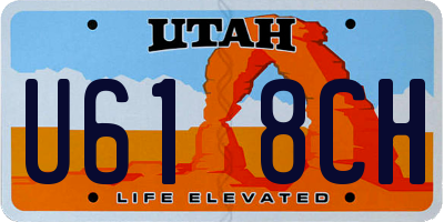 UT license plate U618CH