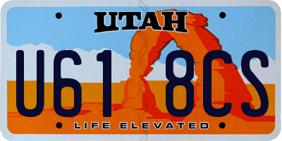 UT license plate U618CS