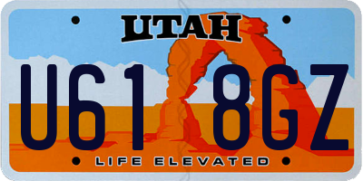 UT license plate U618GZ