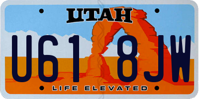 UT license plate U618JW